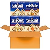 Triscuit Whole Grain Wheat Crackers 4 Flavor Variety Pack, 4 Boxes | Lunch Snacks, Bulk Snack Crackers, 100% Whole Grain Wheat, Non-GMO, No Artificial Colors or Flavors