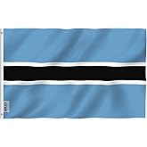 Anley Fly Breeze 3x5 Feet Botswana Flag - Vivid Color and Fade Proof - Canvas Header and Double Stitched - Botswanan Flags Polyester with Brass Grommets 3 X 5 Ft