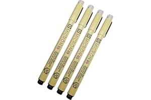 Sakura Pigma Micron 05 Black Pen 0.45mm Line Width Pack of 4 (05)