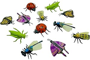LMC Products Insect Finger Puppets - 12 Finger Puppet Bugs for Kids - Bug Toys