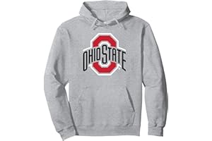 ELITE AUTHENTICS Ohio State Buckeyes Mens Icon Logo Officially Licensed Long Sleeve Gray Pullover Hoodie
