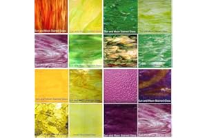 SUN AND MOON STAINED GLASS 10" X 8" Variety Stained Glass Pack