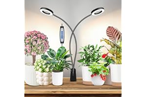 Eurbolan Halo Grow Lights for Indoor Plants with Clip, 96 LEDs Full Spectrum plant lights indoor, LED Plant Growing Lights, 3
