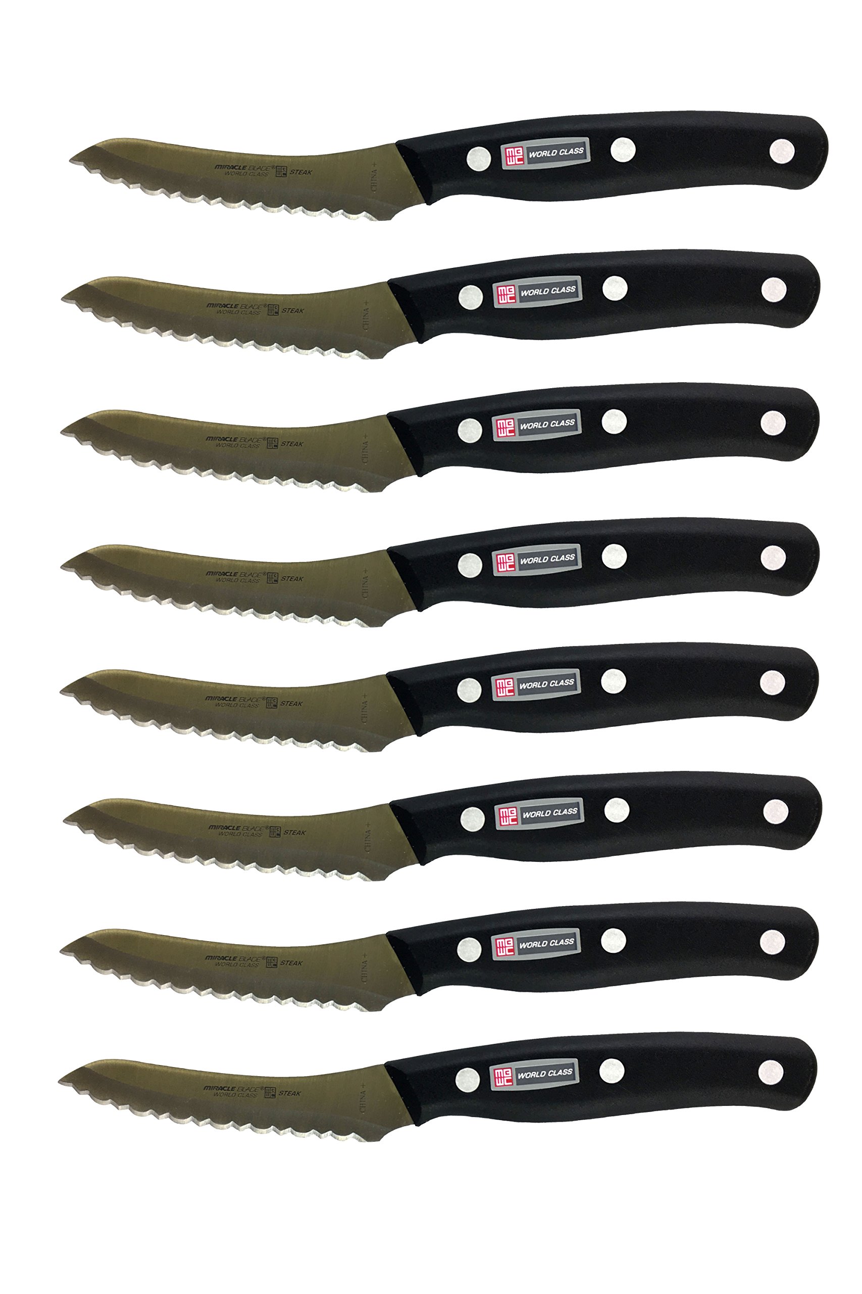Steak knives kitchen set of 8 stainless steel Dishwasher Safe Realy