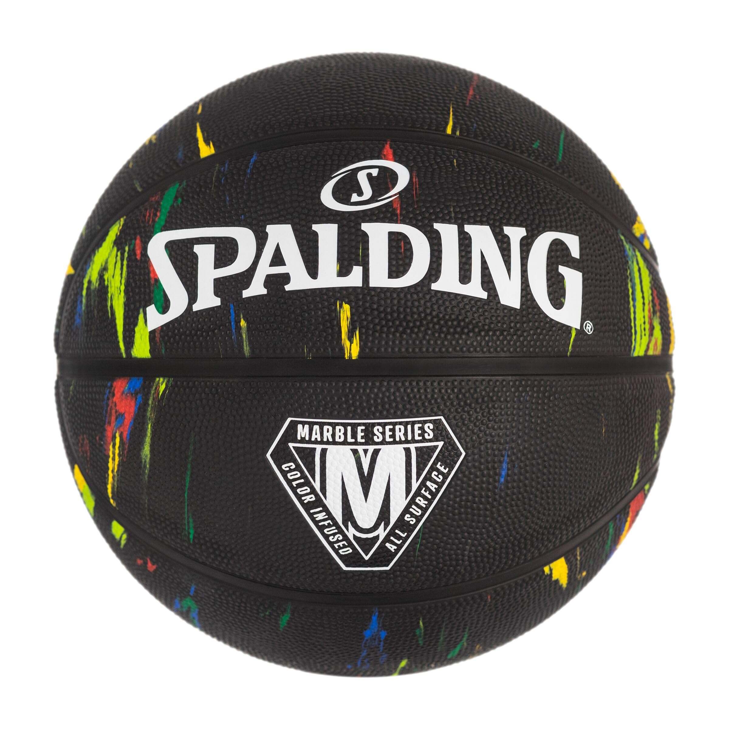 Spalding Marble Series Black Multi-Color Outdoor Basketball 29.5"