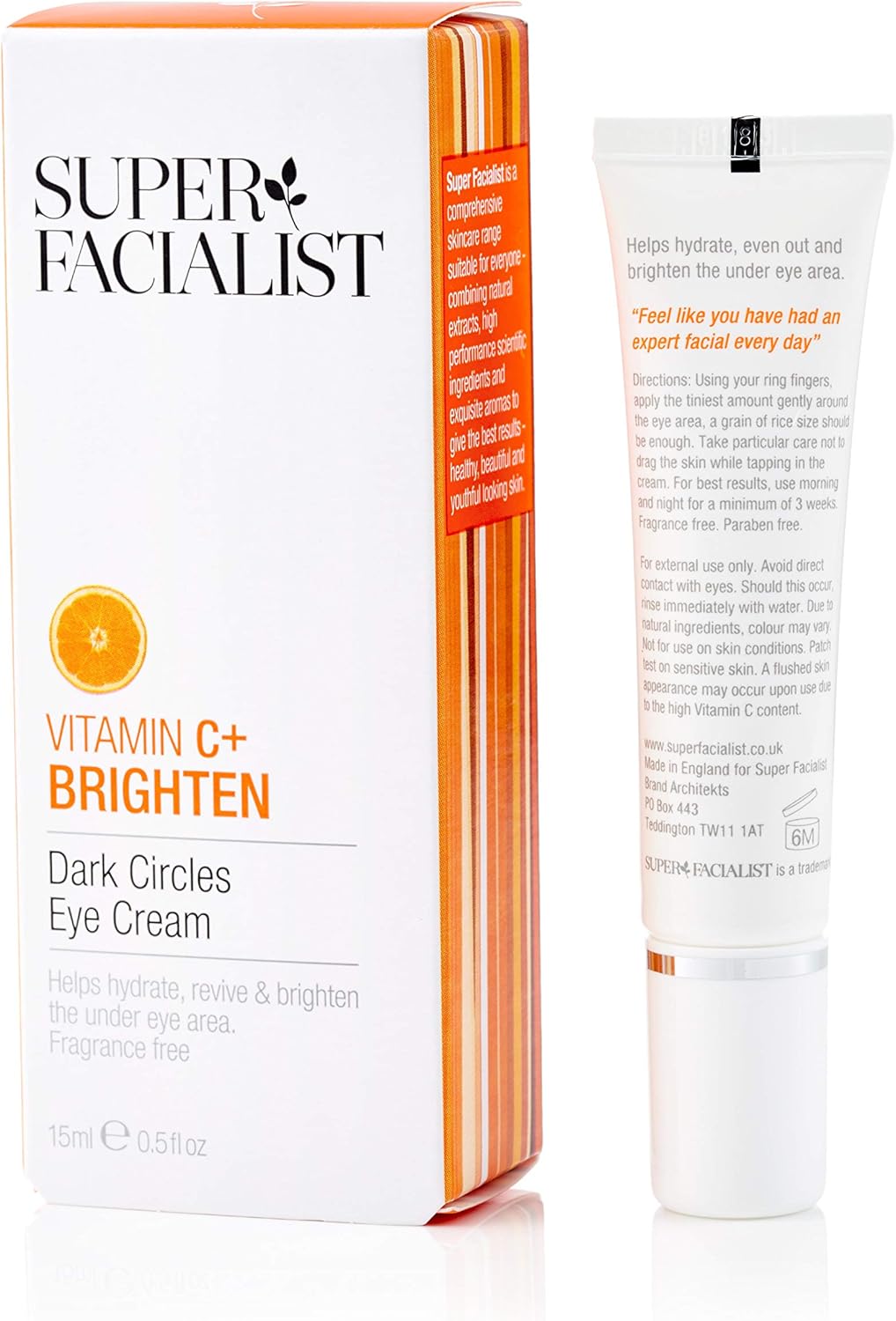 super facialist vitamin c brighten dark circles eye cream