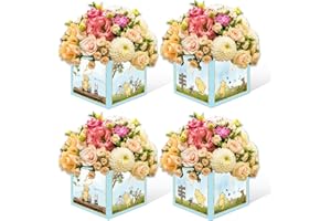 ZSATUIY Winnie Baby Shower Decorations-Pooh Party Baby Shower Table Centerpiece-Centerpieces Floral Baby Shower Decorations,4 Baby Shower Gender Reveal First Birthday Centerpiece Decors,Blue