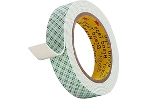 BULINA 3M Double Sided Foam Tape 4026 1in x 10ft Double Coated Urethane Strong Adhesion Heavy Duty Polyurethane Tape Color White for Bonding Attaching Mounting