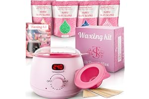 SILKTOUCH WAX Hair Removal Wax kit, Hot Wax Warmer Pot for Face/Body/Leg/Bikini/Brazilian Wax, Waxing Kit for Hair Removal for Women (Size S)