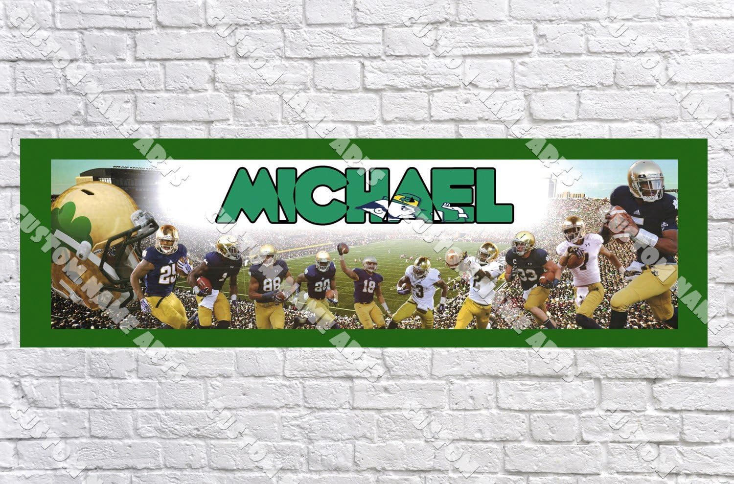 Amazon Com Personalized Notre Dame Fighting Irish Banner