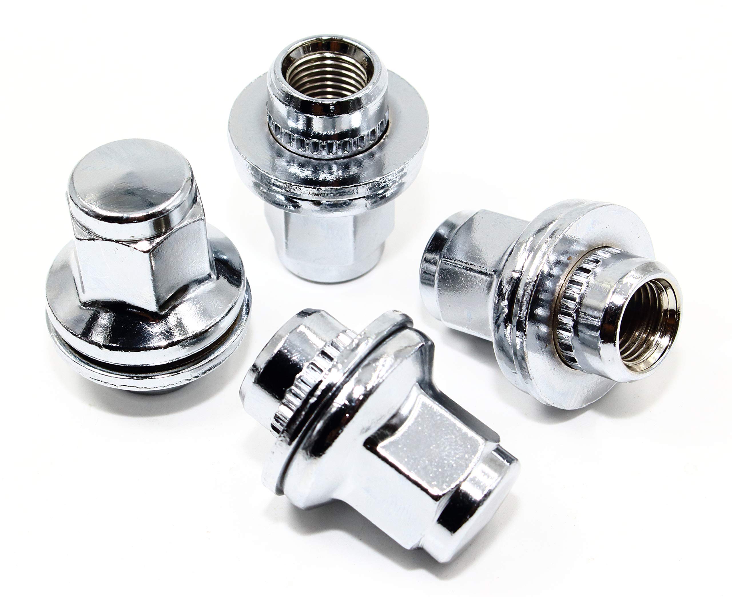 Photo 1 of Set of 24 Veritek 14x1.5mm Chrome 1.65" Mag Seat w/Washer Wheel Lug Nuts for Nissan Armada Titan Infiniti QX80 Factory SUV Truck Wheels