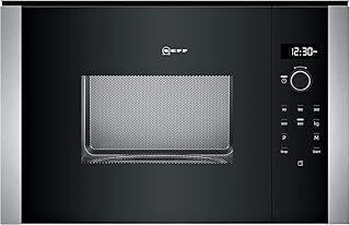 NEFF HLAWD23N0 Einbau-Mikrowelle N50 / 38,2 x 59,4 cm (H x B) / 20 l / Edelstahl / Auftaufunktion / Garfunktion / 7 Automatikprogramme