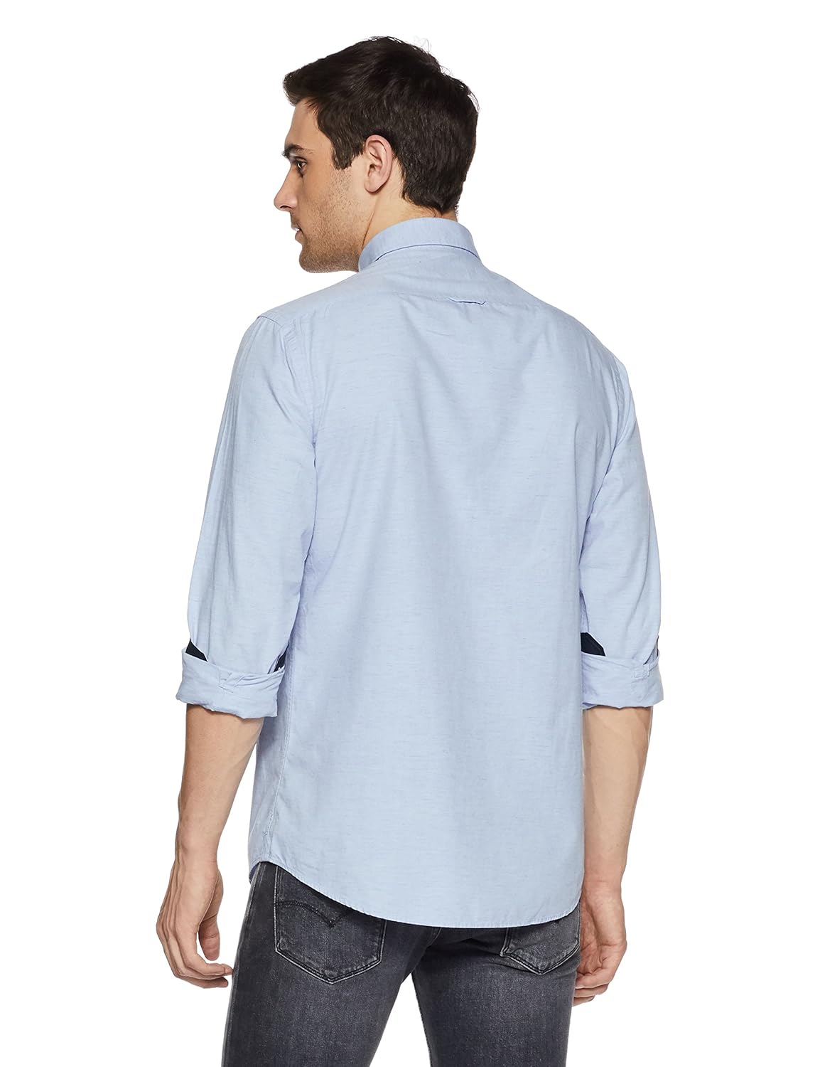 arrow sports men's solid slim fit casual shirt