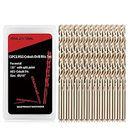 AIMLENTOOL 5/16 Inch Cobalt Drill Bits, 13 Pack of
