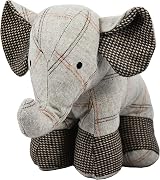 The Magic Toy Shop Weighted Elephant Door Stop Novelty Fabric Floor Stopper 1kg view 2