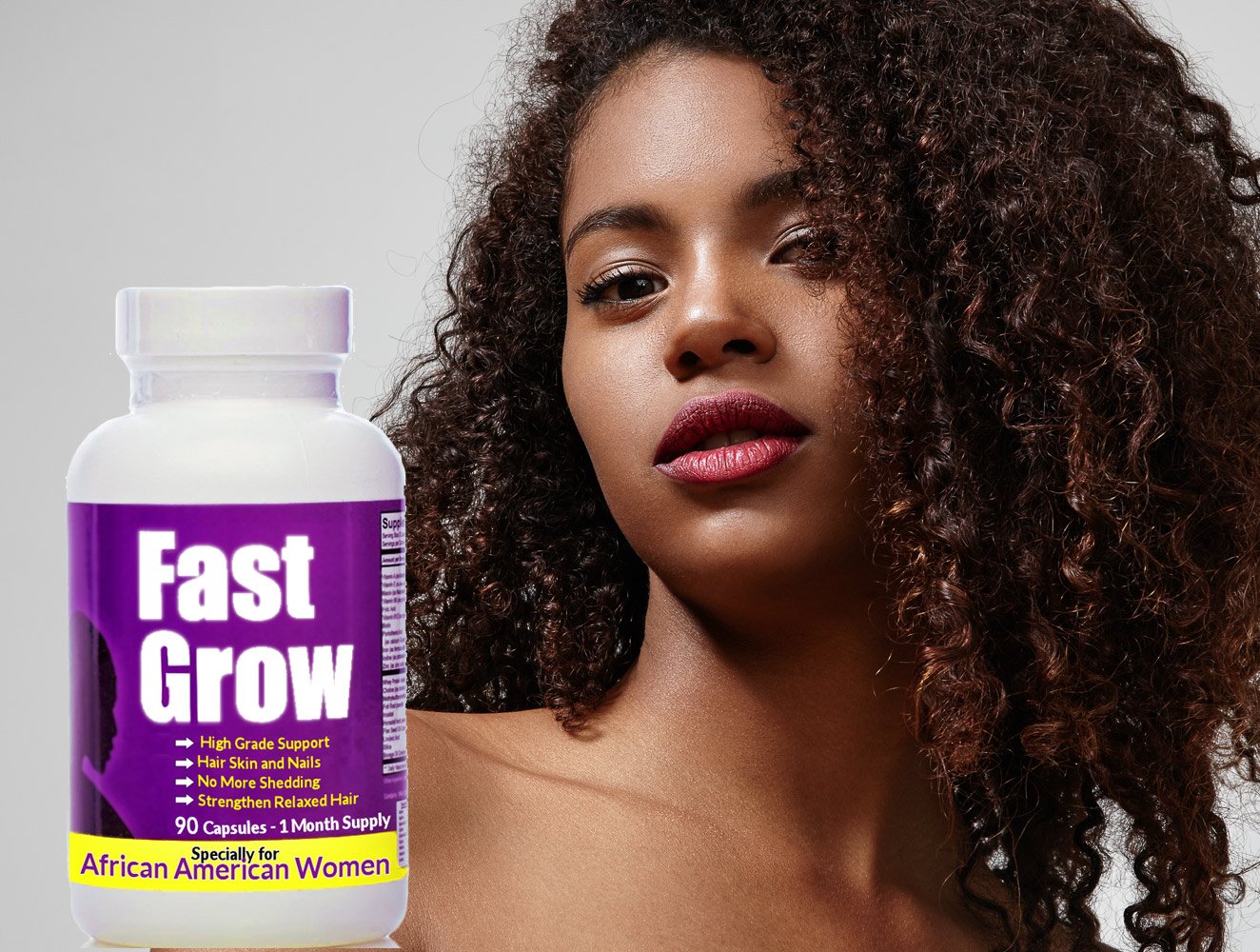 Best Hair Growth Vitamin To Grow Hair Faster With Fast Grow Black