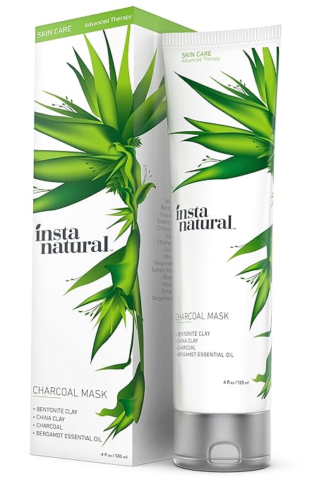 title=InstaNatural Maschera Viso al Carbone –Una formulazione che Elimina le Eruzioni