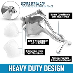 Zulay Fruit Manual Juicer - Sturdy Juice Press