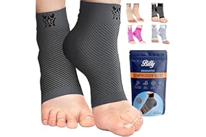 BITLY Plantar Fasciitis Socks for Women & Men - Best Foot & Ankle Compression Sleeve, Brace for Everyday Use - Provides Arch Support & Heel Pain Relief (Gray, Medium)