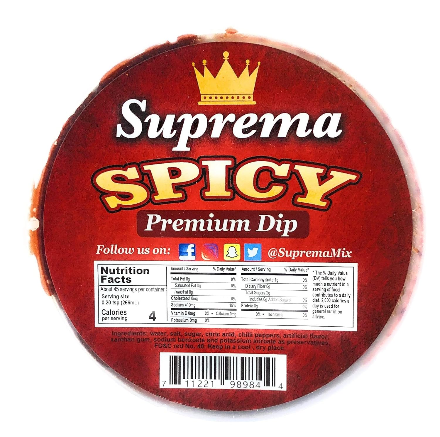 Suprema Chamoy Rim Paste Dip Mexican Candy Tamarindo Spicy Flavor - Great for Micheladas, Beer, Margaritas, Drinks, Fruit, Veggies, Seltzers 8oz