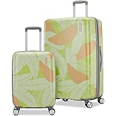 American Tourister Moonlight II Hardside Expandable Luggage with Spinner Wheels, Palm, 2 Piece Set (20/28)