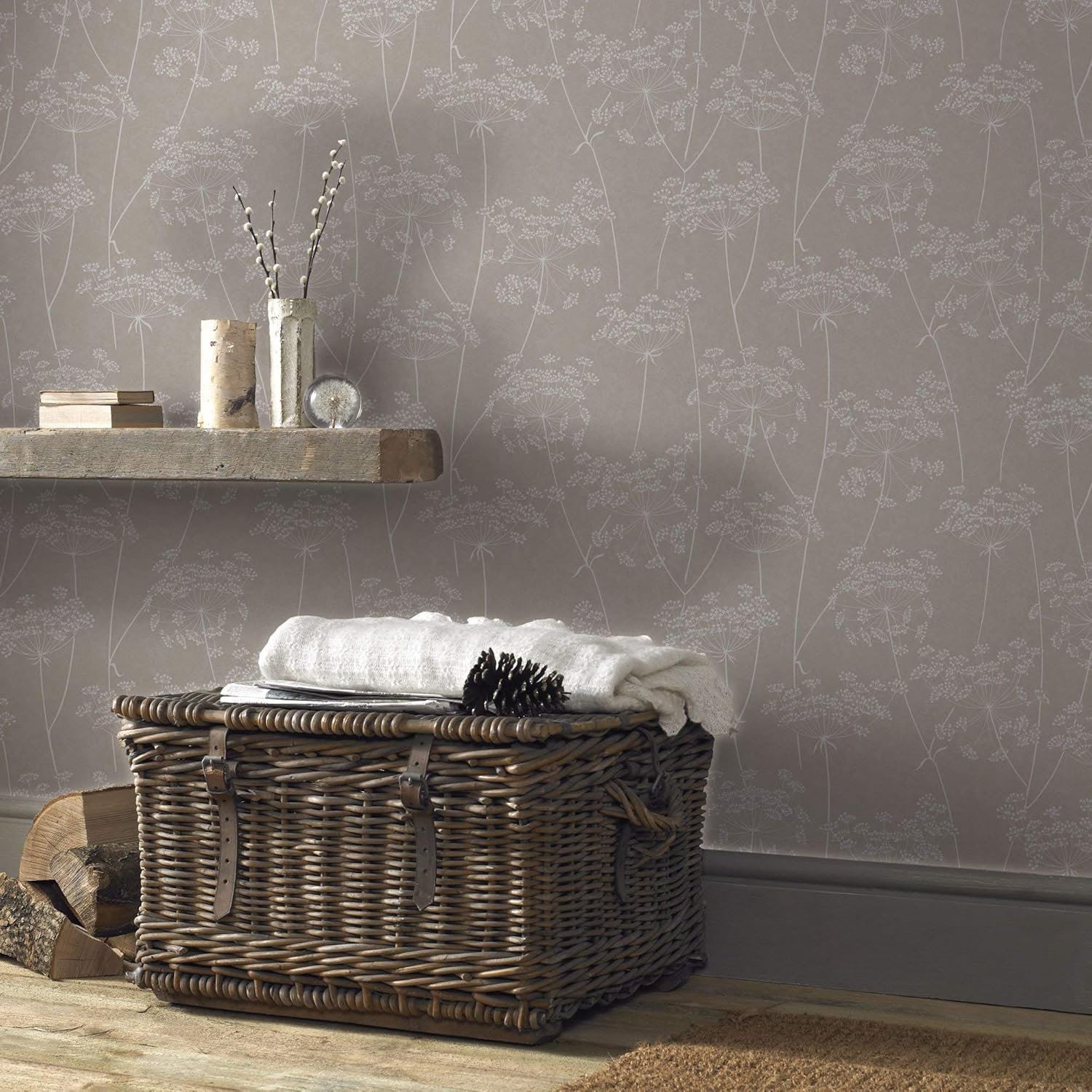 Superfresco Easy Aura Taupe Wallpaper, 52 x 1000 cm