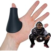 Catchers Thumb Guard Gear for Baseball, Softball 2 Sizes (Youth/Adult) | Protective Silicone Shield, Catching Training Aid Accessory, Glove Mitt Padding Protector for Palm Injury &amp; Sting Prevention