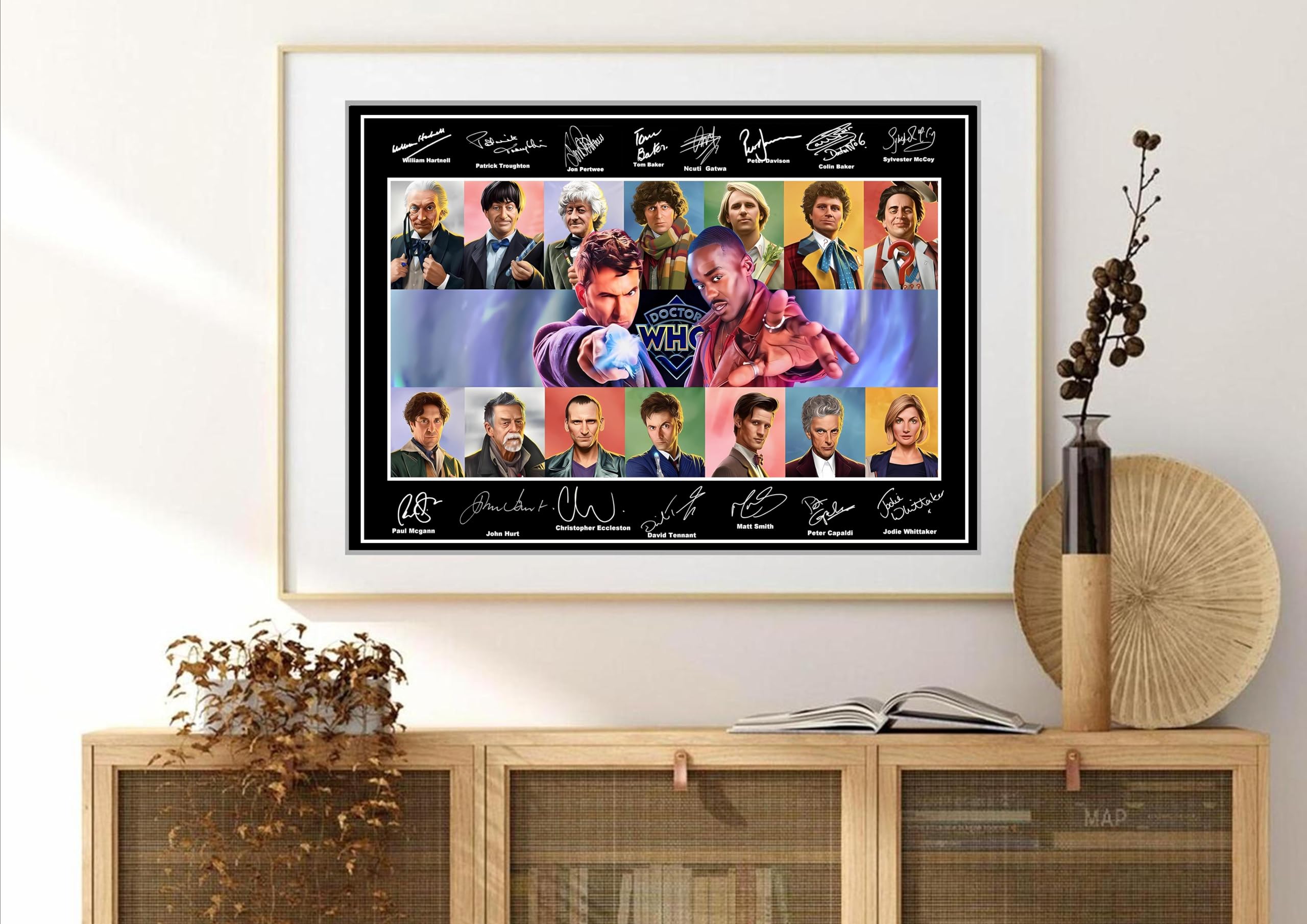 Stunning Quality Doctor Who (New) Signed/Autographed Print. All Doctors. Dr Who. (A3 PRINT ONLY 42CM X 29.7CM)