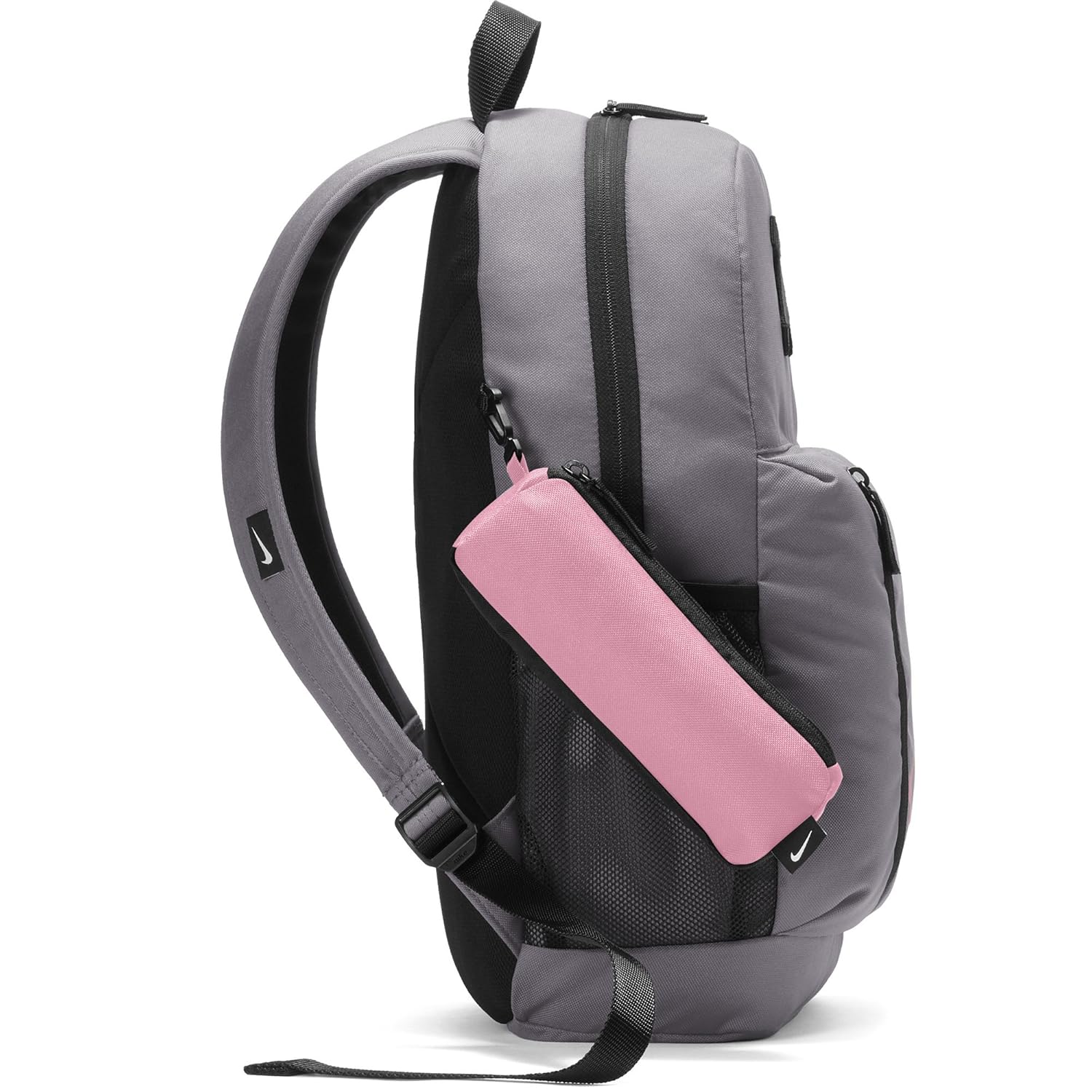 nike grey and pink backpack
