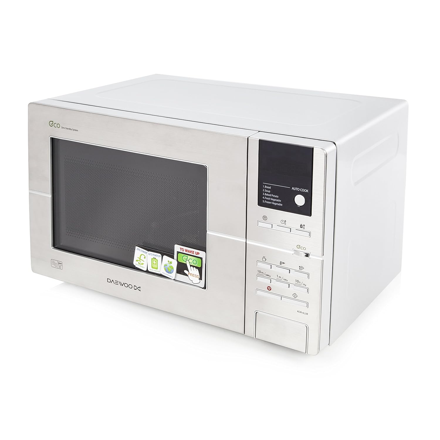Daewoo KOR6L5R Digital ECO Microwave, 20 L, 800 W - Stainless Steel: Amazon