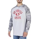 Zubaz NFL Teams Men's Lightweight Pullover Hoodies with Accent Sleeves (Small - 5X-Large)