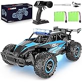kolegend Remote Control Car, 2.4GZh High Speed 20km/h RC Monster Trucks 30+min with LED Headlight and Rechargeable Battery for Boys Girls Kids