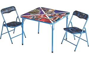 IDEA NUOVA Marvel Avengers Infinity War 3 Piece Children's Activity Square Table and Chair Set, Ages 3+