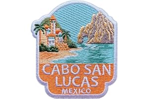 LEMILLE Cabo San Lucas Mexico Patch, 3" Travel Patch Sew On or Iron On for Clothes, Jeans, Backpacks, Hats, Beach Embroidered