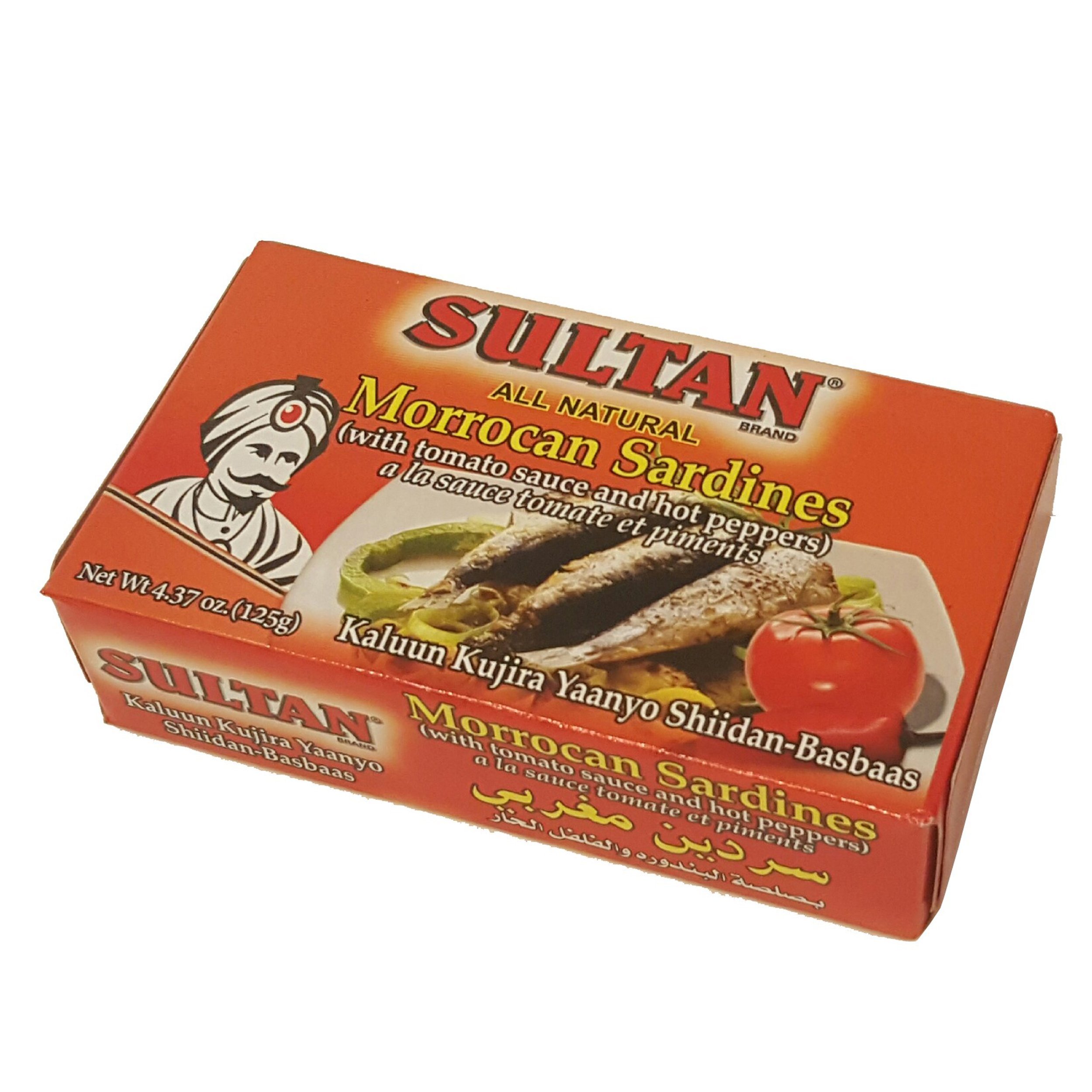 Sultan Moroccan Sardine With Tomato Suace and Hot Peppers 4.37 oz