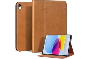 XFYKJIN Genuine Leather Case for iPad 11th/10th Gen (11"/10.9") 2025-2022| Slim Protective Cover with Adjustable Stand, Auto 