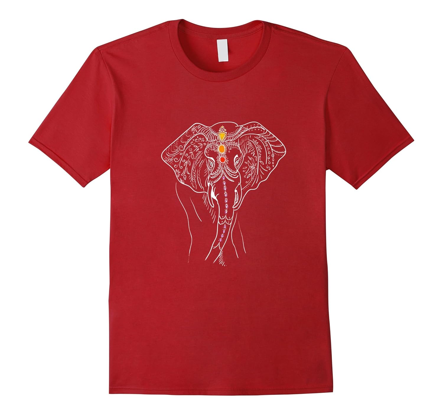 yoga elephant ganesha chakra india buddha hindu T-Shirt fun-Rose