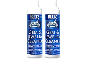 Blitz Gem & Jewelry Cleaner Liquid Concentrate for Gold, Silver, Platinum Jewelry Cleans Non-Porous, Precious & Semi-Precious