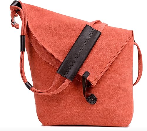 Amazon Wslcn トートバッグ かばん女性用 男性用 メンズ レディース 肩掛け キャンバス 着回し ショルダーバッグ 財布 斜めがけ 人気 おしゃれ 通学 通勤 出張 旅行 大容量 オレンジ Wslcn トートバッグ