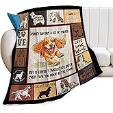Cocker Spaniel Blanket Cocker Spaniel Puppy Throw Blanket Gifts for Dog Lover Women Girls Ultra Soft Cozy Fuzzy Plush Fleece Flannel Bedding Dog Stuff Blanket for Kids Adults Bed Sofa 40"X50"