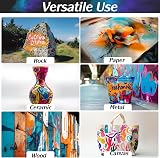 FansArriche Airbrush Paint Set 44 Colors 6 Thinners Water-Based Neon Opaque view 6