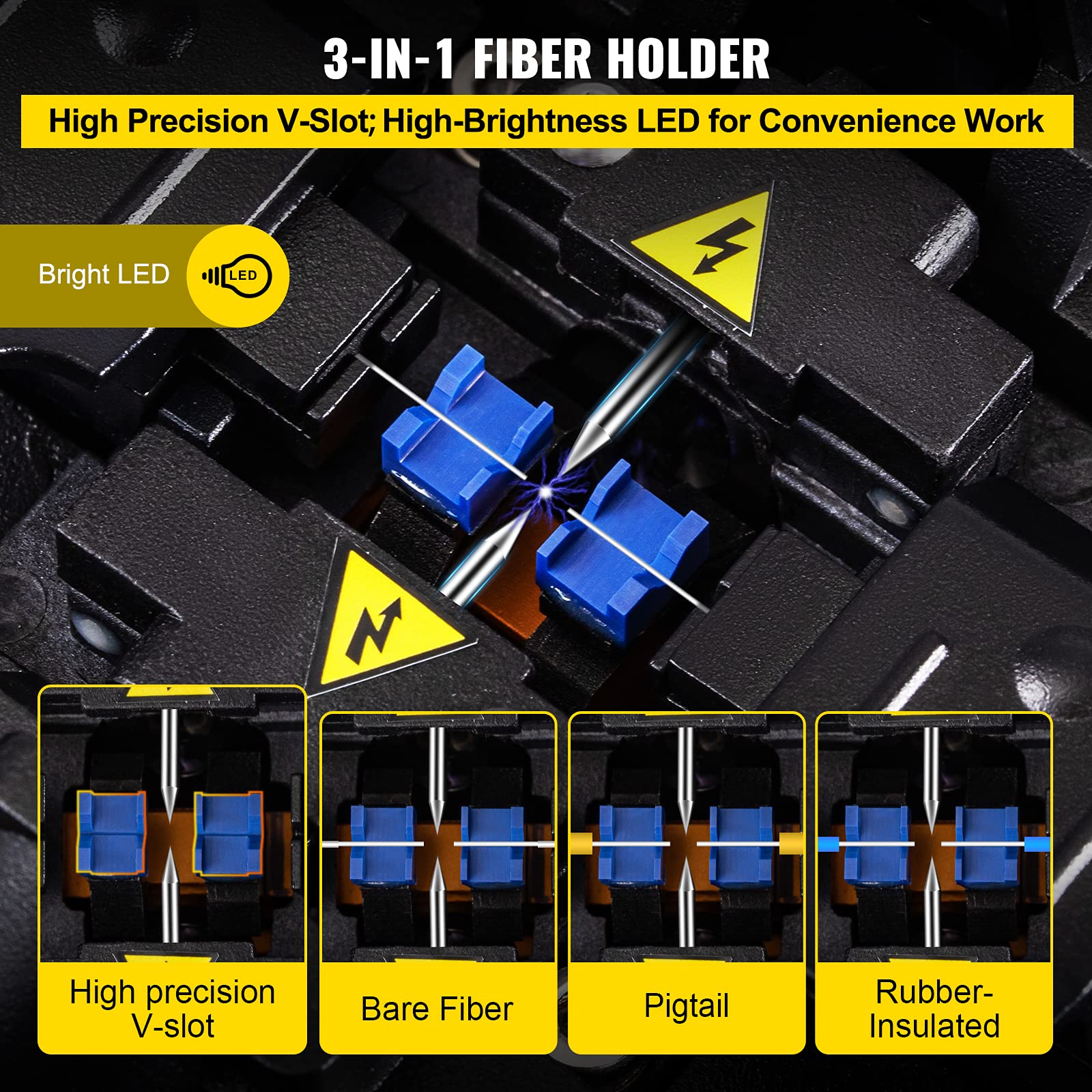 VEVOR Fiber Fusion Splicer Automatic Focus A-80S