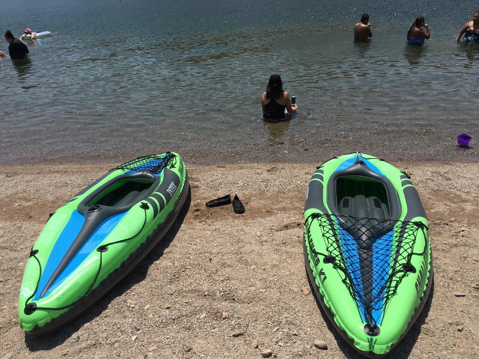 50/mo Finance Challenger K2 Kayak Inflatable Set with Two Paddles and Electric Pump Buy Now