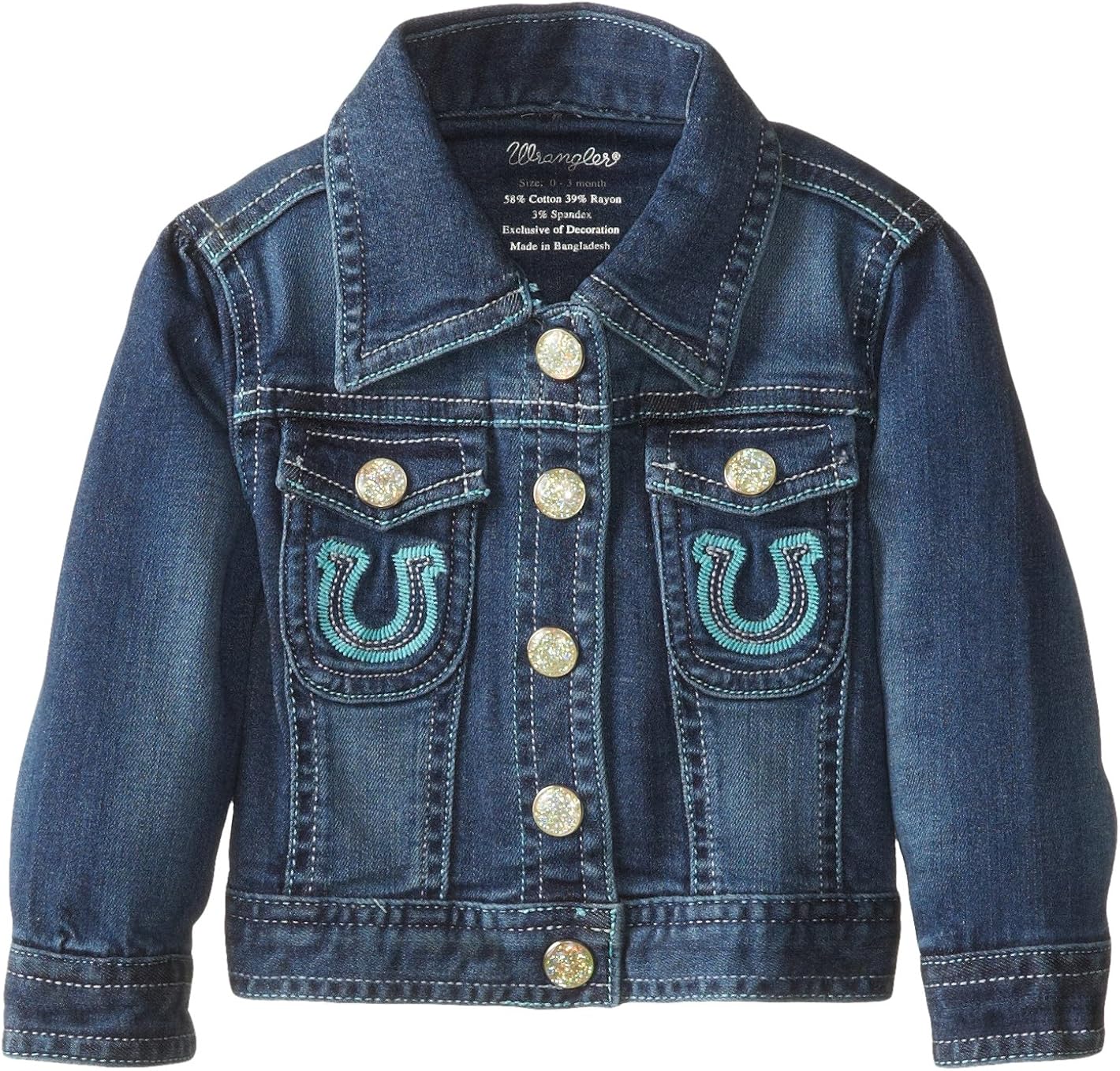 Wrangler BabyGirls Newborn Infant Girl's Long Sleeve