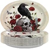 50Pcs Halloween Oval Paper Plates 10