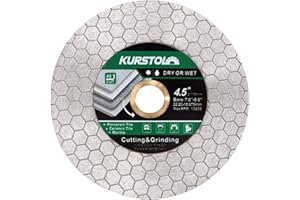 KURSTOL Tile Diamond Saw Blade - 4.5"/115mm Dual-Purpose Diamond Cutting Disc,Angel Grinder Blade Arbor 7/8"-5/8" for Cutting