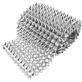 suiwotin 1 Yard Spike Stud Trim Roll, Silver | Plastic Cone Rivets, Flatback, Sew Stitch / Glue on, DIY Punk Gothic Rivet Decoration