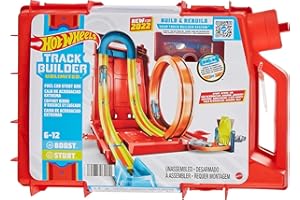 Hot Wheels Toy Car Track Set, Track Builder Unlimited Playset Fuel Can Stunt Box, 14 Component Parts & 1:64 Scale Vehicle