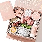 Spa Gifts for Women Bath Gift Set, Rose Relaxing Spa Gift Baskets Home Bath Set Self Care Kit Care Package Thank You Birthday Valentines Day Gifts for Her Women Mom Friends Sister Teen Girls Wife