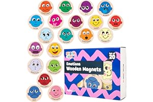 Spark & Wow Wooden Magnets | Emotions | Magnets for Kids Ages 2+ | Open-Ended Play | Social Emotional Learning Activity